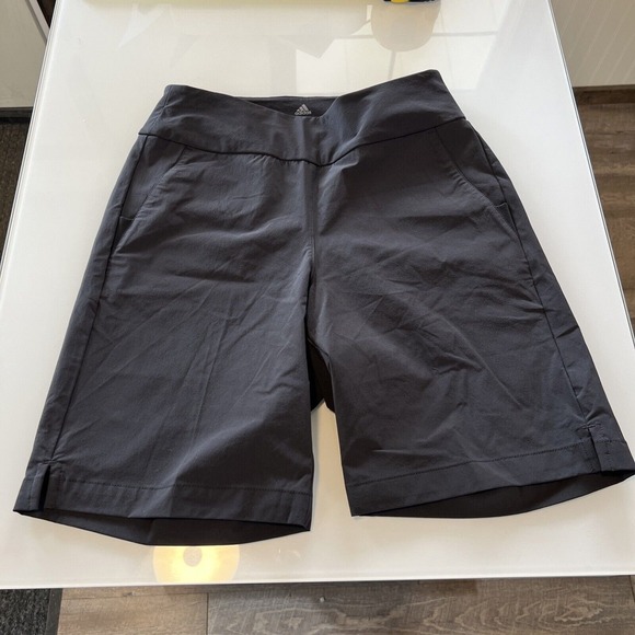 Adidas Ultimate 365 Modern 8.5" Bermuda Shorts Black Pull On Womens Sz XS NWT - Picture 1 of 12